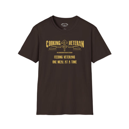 Cooking with a Veteran Gold Logo Unisex Softstyle T-Shirt