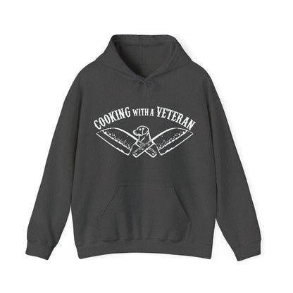 Cooking with a Veteran Unisex Heavy Blend™ Hooded Sweatshirt