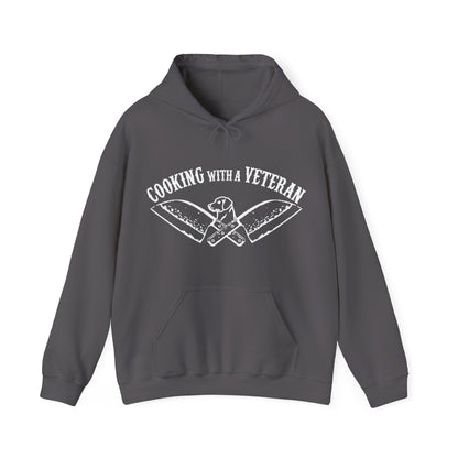 Cooking with a Veteran Unisex Heavy Blend™ Hooded Sweatshirt