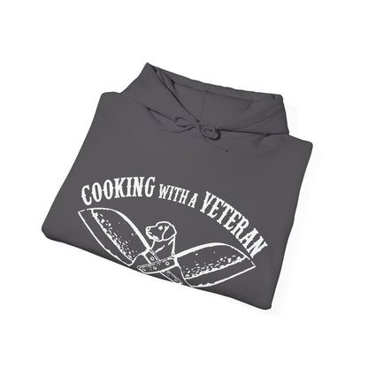 Cooking with a Veteran Unisex Heavy Blend™ Hooded Sweatshirt