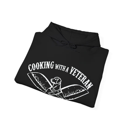 Cooking with a Veteran Unisex Heavy Blend™ Hooded Sweatshirt