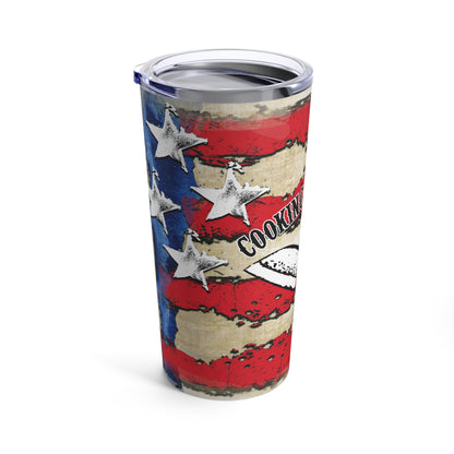 Cooking with a Veteran American Flag Tumbler 20oz