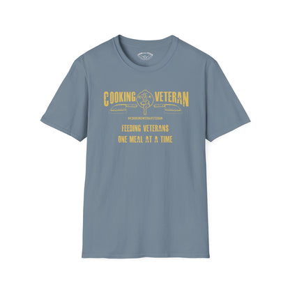 Cooking with a Veteran Gold Logo Unisex Softstyle T-Shirt