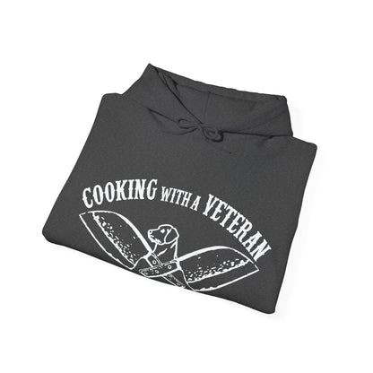 Cooking with a Veteran Unisex Heavy Blend™ Hooded Sweatshirt
