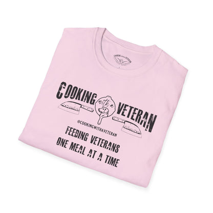 Cooking with a Veteran Black Logo Unisex Softstyle T-Shirt